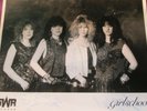 Girlschool TAKE A BITE 1988 UK LP  1st Press MINT MINUS W/ FULLY SIGNED PROMO