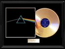 PINK FLOYD DARK SIDE OFTHE MOON FRAMED LP GOLD METALIZED RECORD ALBUM  NON RIAA