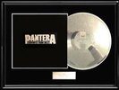 PANTERA COWBOYS FROM HELL WHITE GOLD SILVER PLATINUM TONED RECORD LP NON RIAA