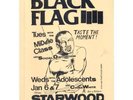BLACK FLAG MIDDLE CLASS SOCIAL DISTORTION Starwood 6/7 Jan USA 80s concert FLIER
