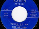 NORTHERN SOUL - AD LIBS  - THINK OF ME - KAREN