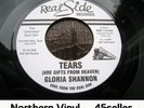 GLORIA SHANNON promo 'Tears Are Gifts From Heaven' RARE northern soul 45