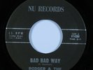 Rockabilly 45 RODGER & TEMPESTS Bad Bad Wa NU VG++/VG+ HEAR