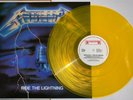METALLICA, RIDE THE LIGHTNING, TRANSPARENT GOLD VINYL LP, W/ LYRIC INNER SLEEVE