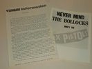 SEX PISTOLS  ORIG VIRGIN PRESS PACK FOR NMTB + 10