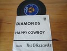 The Blizzards,(Kai Warner, Ronny), Diamonds. Happy Cowboy. Philips 345 573 PF