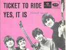 THE BEATLES 45 TICKET TO RIDE+PS DENMARK RARE 1965