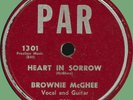 BROWNIE McGHEE Heart in Sorrow / Operator Long Distance 78rpm PAR 1952