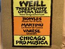 Weill  Three Penny Opera Suite   Chicago Pro Musica   LP    Sealed