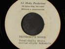 DUFFY WHITE: Yesterday's Roses / I Heard The Bluebirds Sing 45 (acetate from Sp