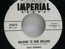 R & B 45 RPM, FATS DOMINO  N. MINT PROMO, WALKING TO NEW ORLEANS/ DONT COME ...