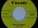 Rockabilly 45 DWAIN LOUIS & CLASSMATES That's All Right CAROLE NM HEAR *