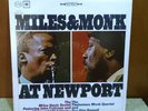 MILES DAVIS - MILES AND MONK AT NEWPORT - 1970s PRESSING  EX vinyl record