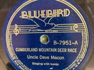 Bluebird 7951 Uncle Dave Macon CUMBERLAND MOUNTAIN DEER RACE  78rpm Country EE+