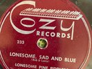 Cozy 233 Lonesome Pine Fiddlers PAIN IN MY HEART  78rpm Bluegrass E+ 1952