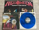 Helloween 'Keeper of the Seven Keys' RARE Blue Vinyl Gatefold w/orig poster 1987