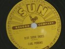 ROCKABILLY 78 - CARL PERKINS - BLUE SUEDE SHOES-  HEAR -1956 SUN 234