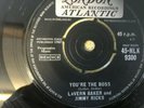 LaVERN BAKER and JIMMY RICKS...YOU'RE THE BOSS..RARE UK ISSUE SINGLE.HLK 9300