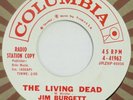 JIM BURGETT The Living Dead/Let’s Investigate COLUMBIA 45 popcorn teen VG++ HEAR