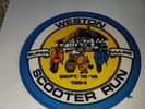 VINTAGE SCOOTER RUN PATCH - WESTON SUPER MARE - RARE - 1984 - MOD - RALLY