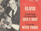 Deutsche Elvis Presley-Single = Such A Night/Never Ending, RCA 8400, V 2