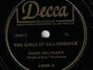 IRISH 78 RPM - PADDY KILLORAN'S ORCHESTRA DECCA 12000 MEDLEY OF JIGS/REEL  E-