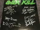 Overkill - ORIGINAL signed LP +  mechanics for back cover Metallica