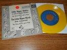 LITTLE NIPPER (RCA DOG) 3 BEAUS & PEEP. RIDDLES & MARCHES. YELLOW VINYL. VG+.