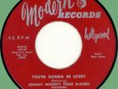MARI JONES (w/ Johnny Moore's Blazers) You're Gonna Be Sorry 45rpm Modern 1953