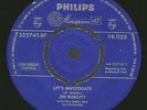 Jim Burgett - Let's Investigate / The Living Dead RARE 1961 UK Philips 45 VG