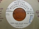 BLUES 45 WALTER DAVIS RCA DJ TEARS CAME ROLLIN' DOWN/YOU MAKE MY WORLD SO BRIGHT