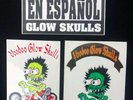 Three (3) Vintage Voodoo Glow Skulls Stickers