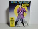 Collector's Item Boxed Elvis Pendulum Clock with Swinging Legs Purple Jacket 