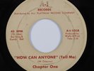 70s Sweet Soul 45 CHAPTER ONE How Can Anyone (Tell Me) A-1 HEAR