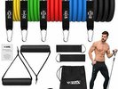 WOTEK Bandas Elasticas Musculacion,Set de Bandas de Resistencia con Cinco Tubo