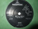 DEEP PURPLE - HUSH/ONE MORE RAINY DAY UK SINGLE 1 ST PRESS EX. (SOLID CENTRE)