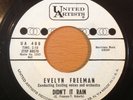 EVELYN FREEMAN - DIDN'T IT RAIN / WATER BOY - UNITED ARTISTS PROMO. UA 406. VG+