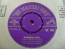 ELVIS PRESLEY: HEARTBREAK HOTEL / I WAS THE ONE 1956 GOLD HMV 45RPM EX/EX+