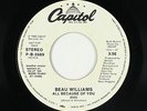 Modern Soul Boogie 45 - Beau Williams - All Because Of You - Capitol VG+ promo