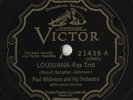 Paul Whiteman & Orch/Bix Beiderbecke 'Louisiana/Dixie Dawn' Victor 21438 78 rpm