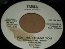 GINO PARKS Fire / For This I Thank You 45 TAMLA T-54066 RARE PROMO