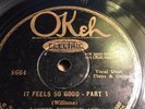 78Rpm; Blues; Lonnie Johnson & Spencer Williams; It Feels So Good Part 1 & 2