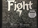 FIGHT WAR OF WORDS RSD 19 BLACK SPLATTER LIMITED TO 1500 COPIES VINYL