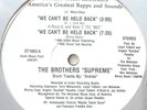 THE BROTHERS SUPREME - We Cant Hold Back- 12 RARE ELECTRO RANDOM RAP;INDIE;HIPHO