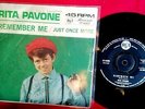 RITA PAVONE Remember me / Just once more 45rpm 1964 USA EX Autografato