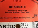 LED ZEPPELIN III - 1st PRESS 1970 - PETER GRANT CREDIT ON LABEL - Vinyl LP RARE