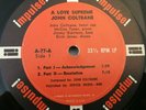 Mono John Coltrane A Love Supreme Impulse  A-77 Van Gelder 1965 OG LP Only