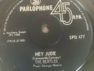 The Beatles Hey Jude 7” Parlophone Records SPD 477 Very Rare African Mispress 68