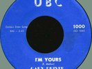 GARY DRIVER (w/ group) I'm Yours / Dance Me to Death 45rpm UBC 1961 doo-wop