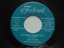 From 1958: JAMES BROWN & FLAMES: Try Me-Tell Me What I Did Wrong 45-12337  EX+